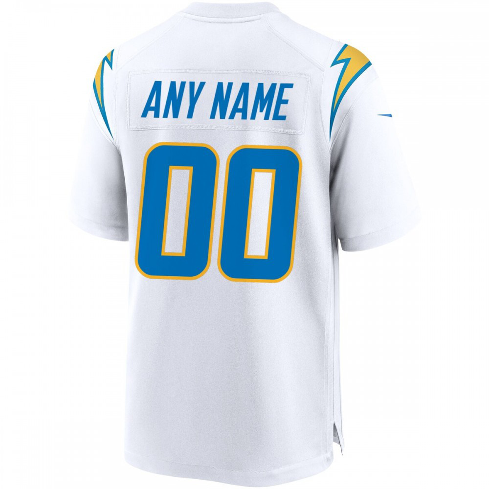 Los Angeles Chargers Nike Custom Game Jersey - White-GridironStore